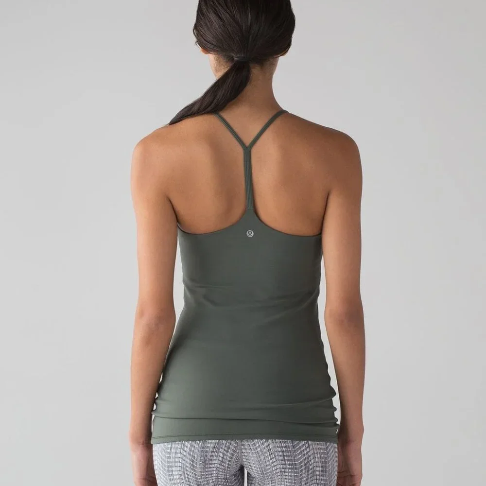 Lululemon Sun Setter Tank (Light Support for B/C Cup) Dark Forest EUC - Picture 1 of 7